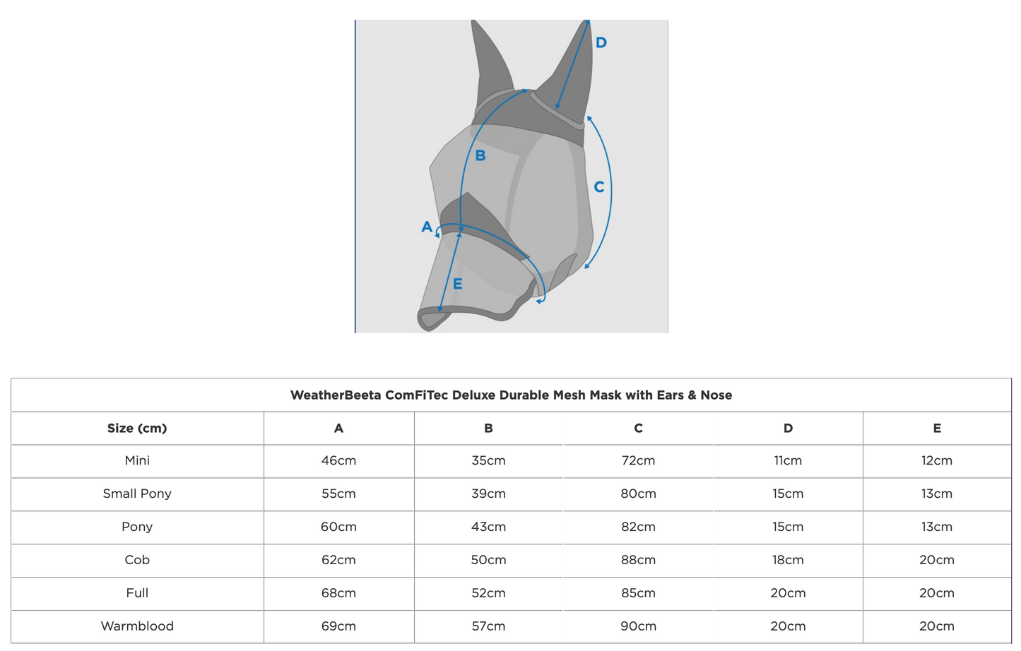 ComFiTec Double Dart Deluxe Fly Mask With Ears, BLACK, FULL
