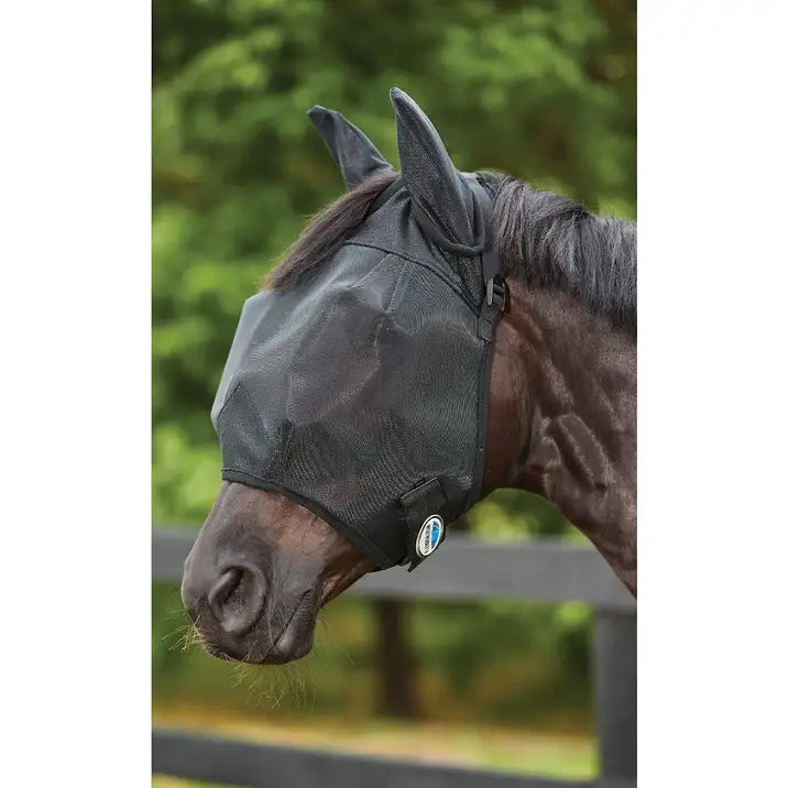 ComFiTec Double Dart Deluxe Fly Mask With Ears, BLACK, FULL
