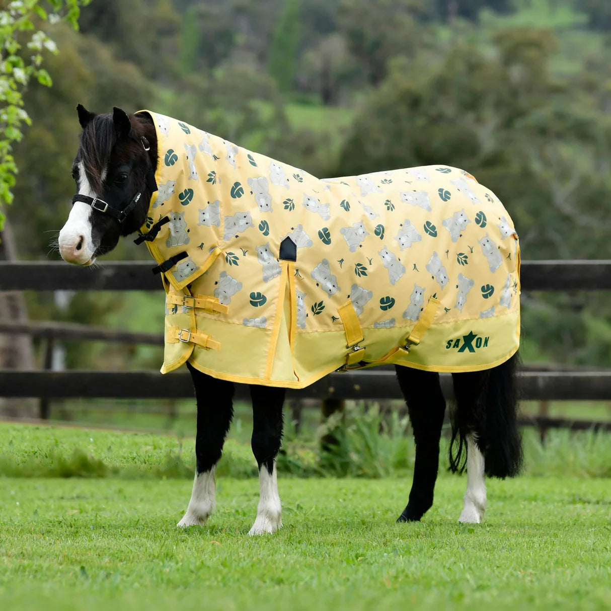 SAXON 600D PONY COMBO NECK MEDIUM, 180g, RHINO PRINT