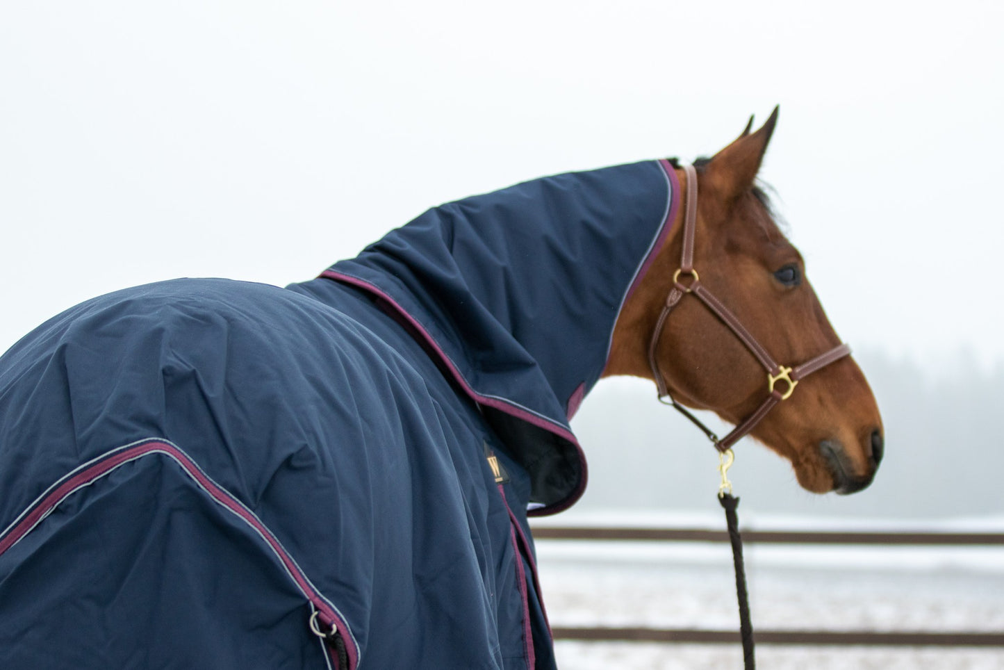 WAHLSTEN RAIN 600D + 100G, NECKPIECE FOR TURNOUT RUG, NAVY