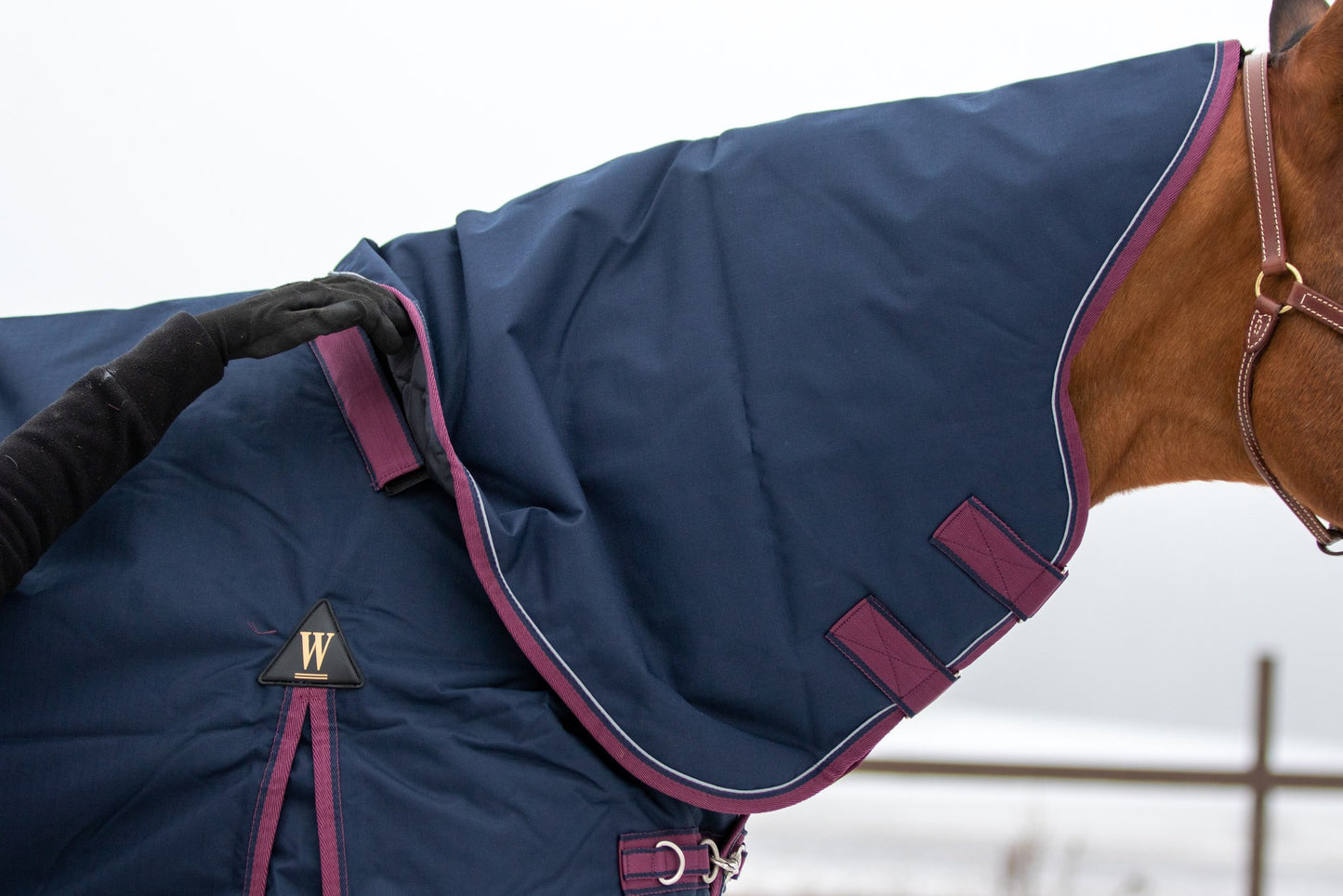 WAHLSTEN RAIN 600D + 100G, NECKPIECE FOR TURNOUT RUG, NAVY