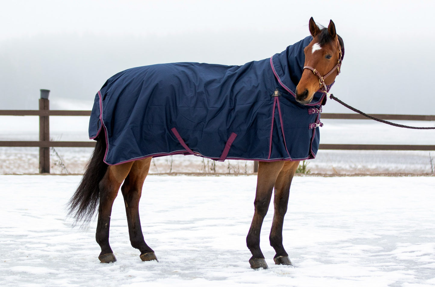 WAHLSTEN RAIN 600D + 100G, NECKPIECE FOR TURNOUT RUG, NAVY