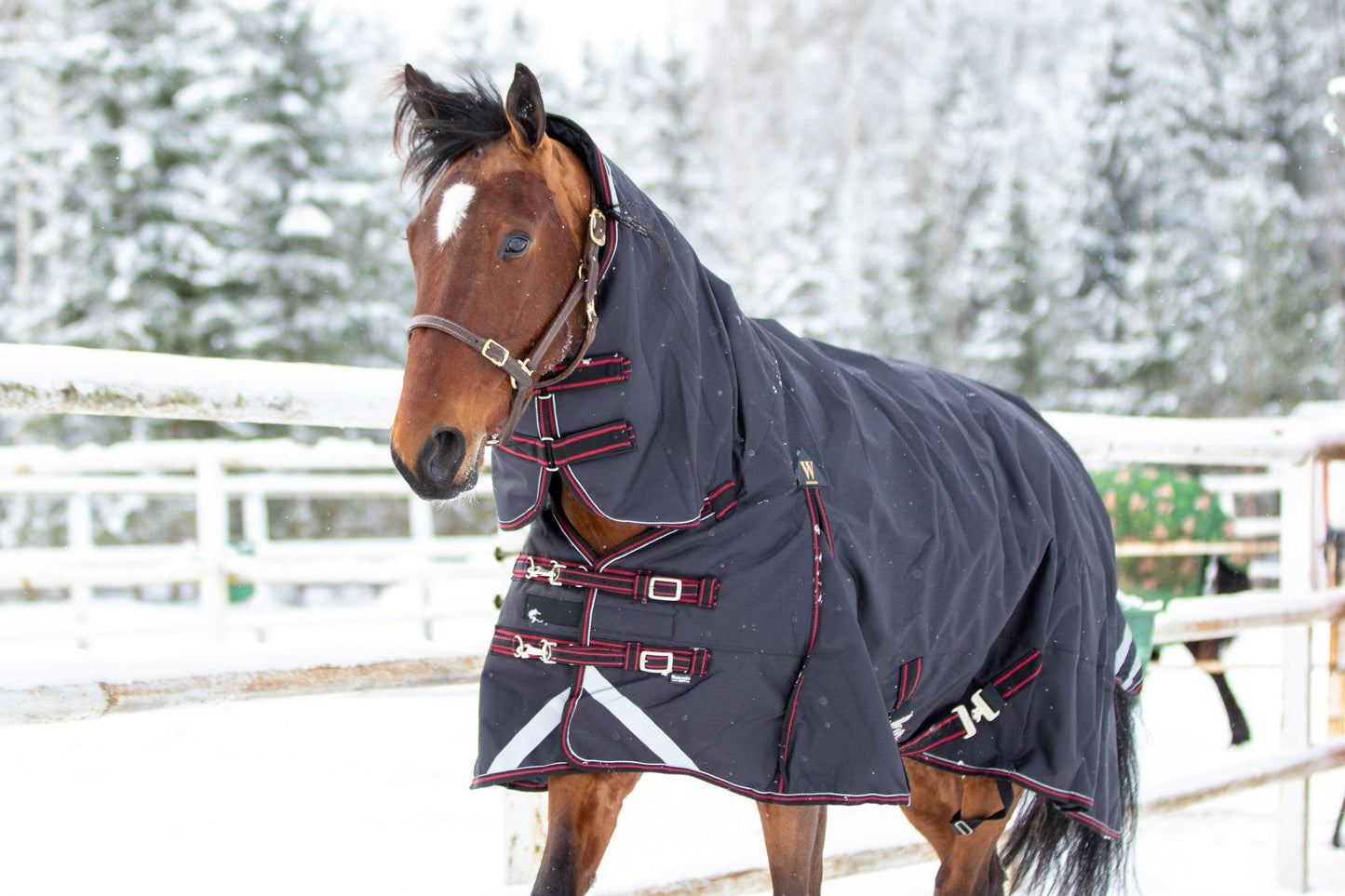 WAHLSTEN ULTIMATE 1200D+0G FULLNECK TURNOUT RUG, BLACK