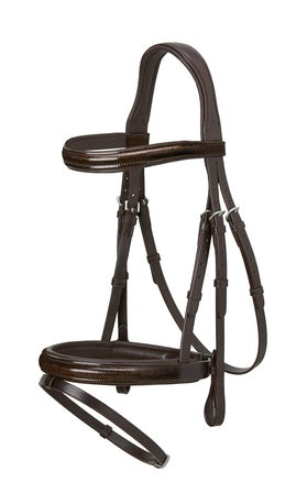 HORSE COMFORT SHIMMER SOFT LEATHER BRIDLE, BROWN, PONY