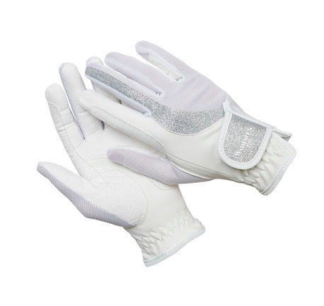 WAHLSTEN CHILDREN RIDING GLOVES,WHITE