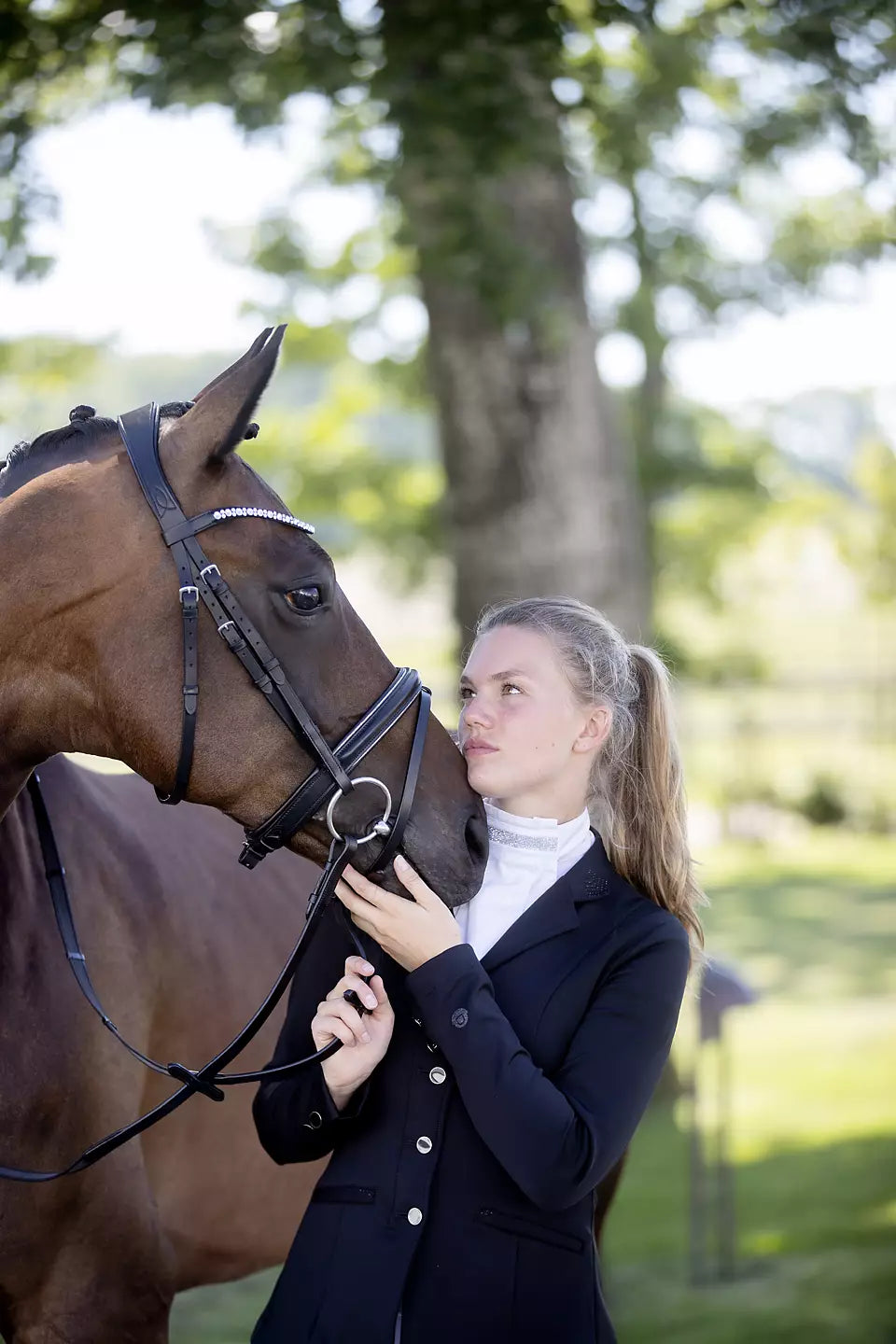 HorseGuard EMI 24.1 bridle with combined noseband, SHET, BLACK