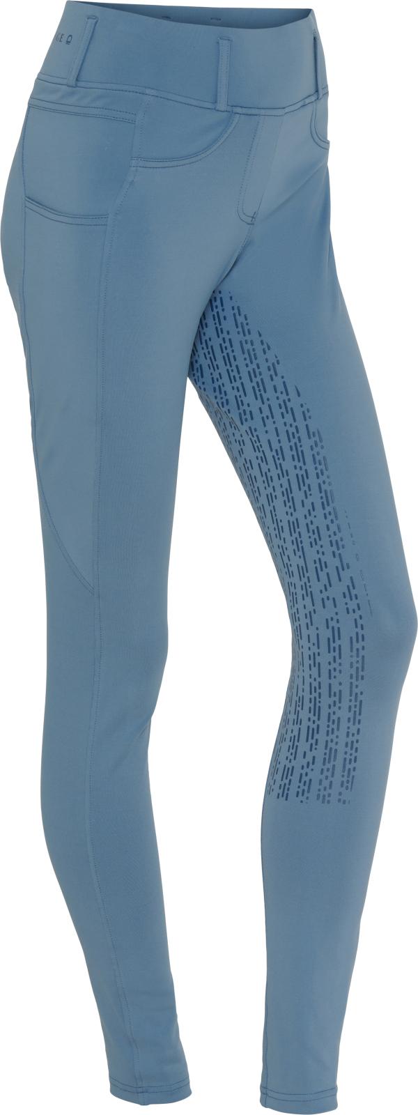 Equipage Kalea riding tights with full grip, blue, Coronet Blue, S