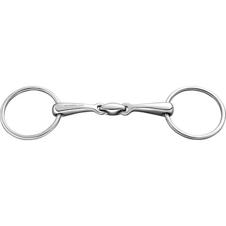 SPRENGER LOOSE RG. SNAFFLE ST.ST. 16MM DBL.J. W. 55MM ST.ST. RG., 135 mm