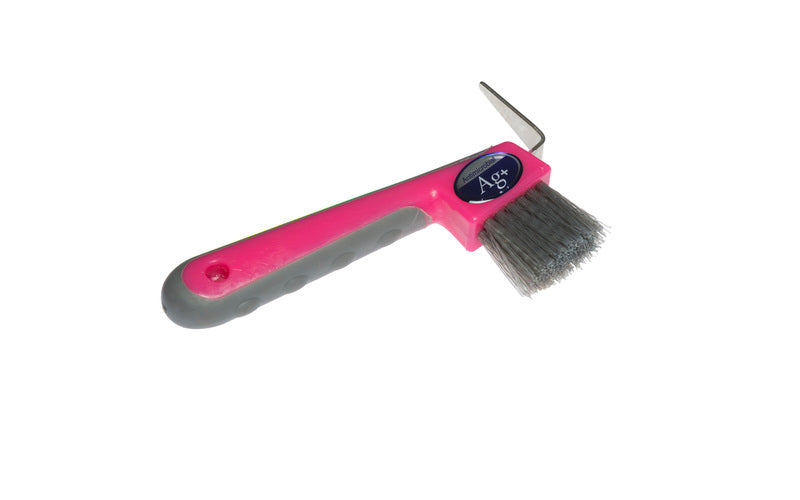 HOOF PICK WITH BRUSH, AG+ ANTIMICROBIAL