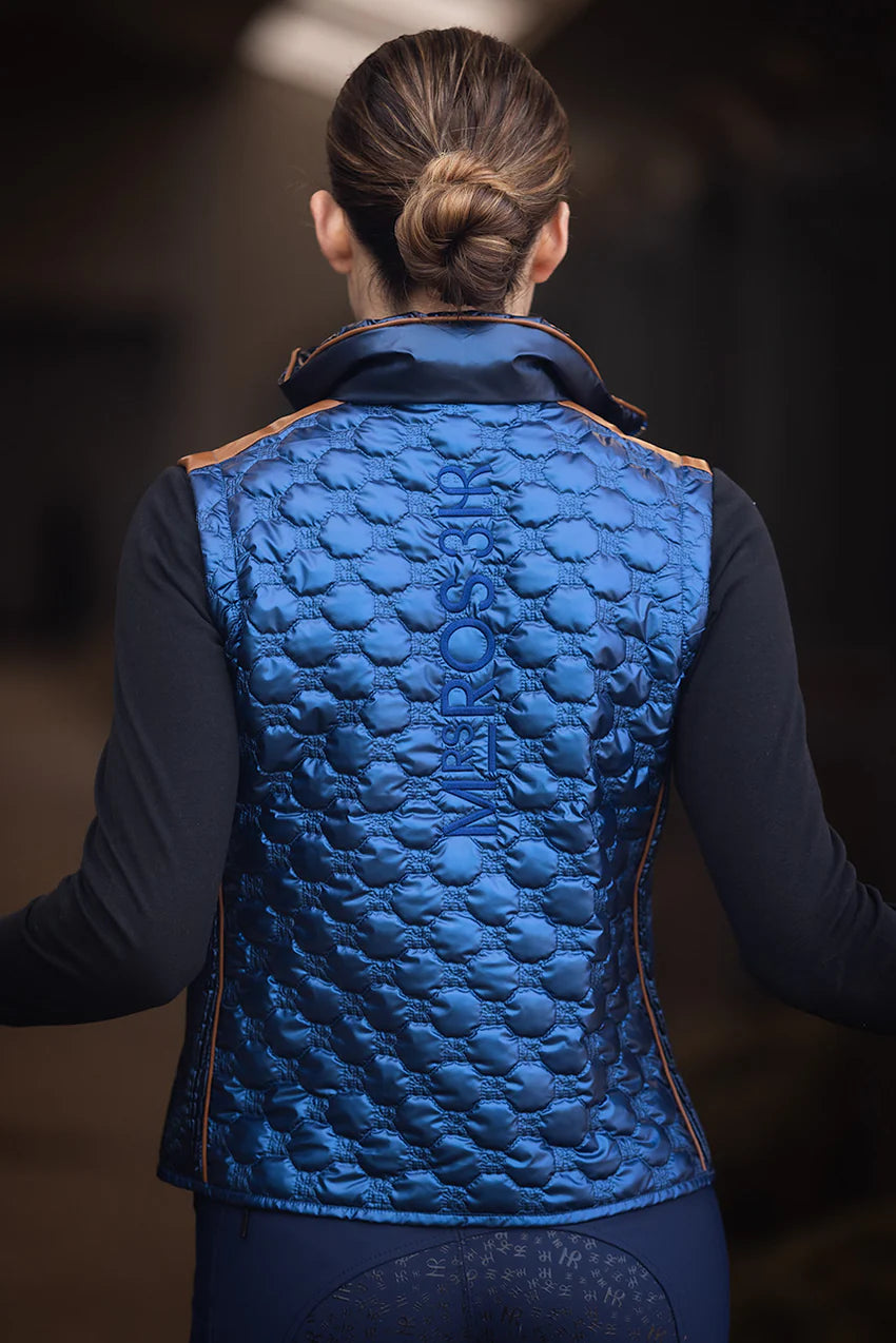 MRS. ROS ROYAL GLOSSY BODYWARMER NAVY - NIGHT SHADOW, XS