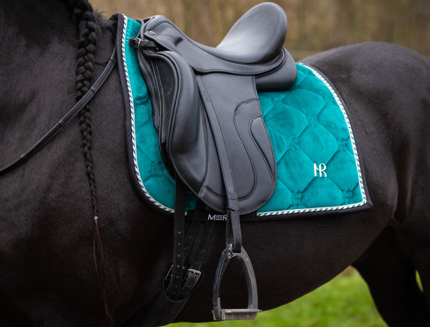 CHARMER DRESSAGE SADDLE PAD, DEEP LAKE, FULL