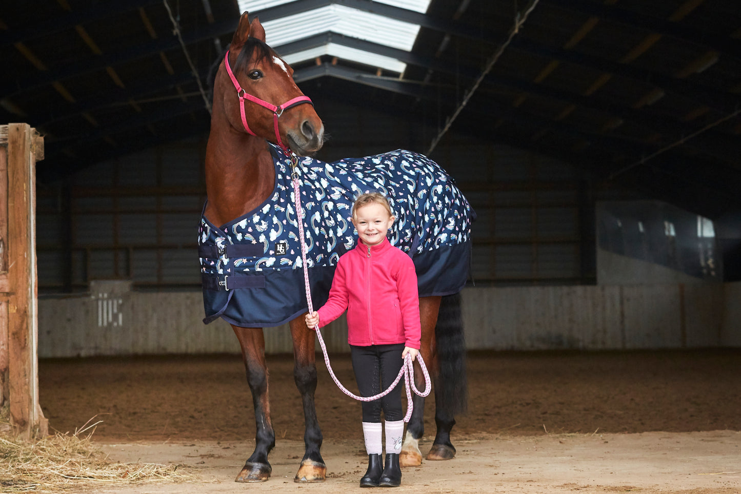 HG Josh pony turnout rug 600D 100g, Navy, 95 cm