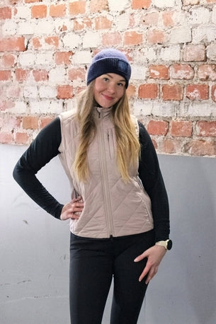 WAHLSTEN GEDLENA WOMEN'S HYBRID VEST, SAND