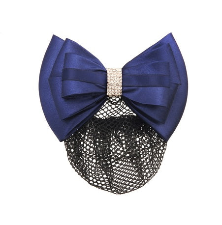 WAHLSTEN FIORA BOW HAIRNET, DARK BLUE