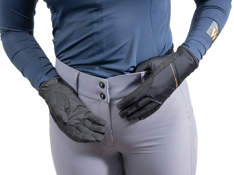 WAHLSTEN FOXA RIDING GLOVES, BLACK, L