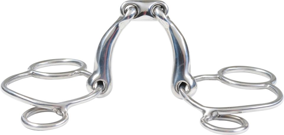 HorseGuard Universal Curve double jointed bit, 135 mm