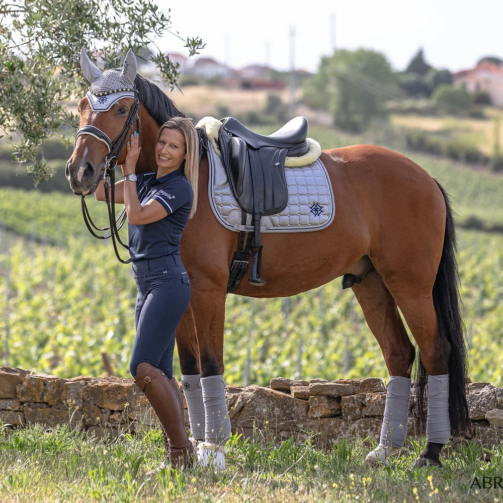 Dapple Arctic Silver Diamanté Saddle Pad