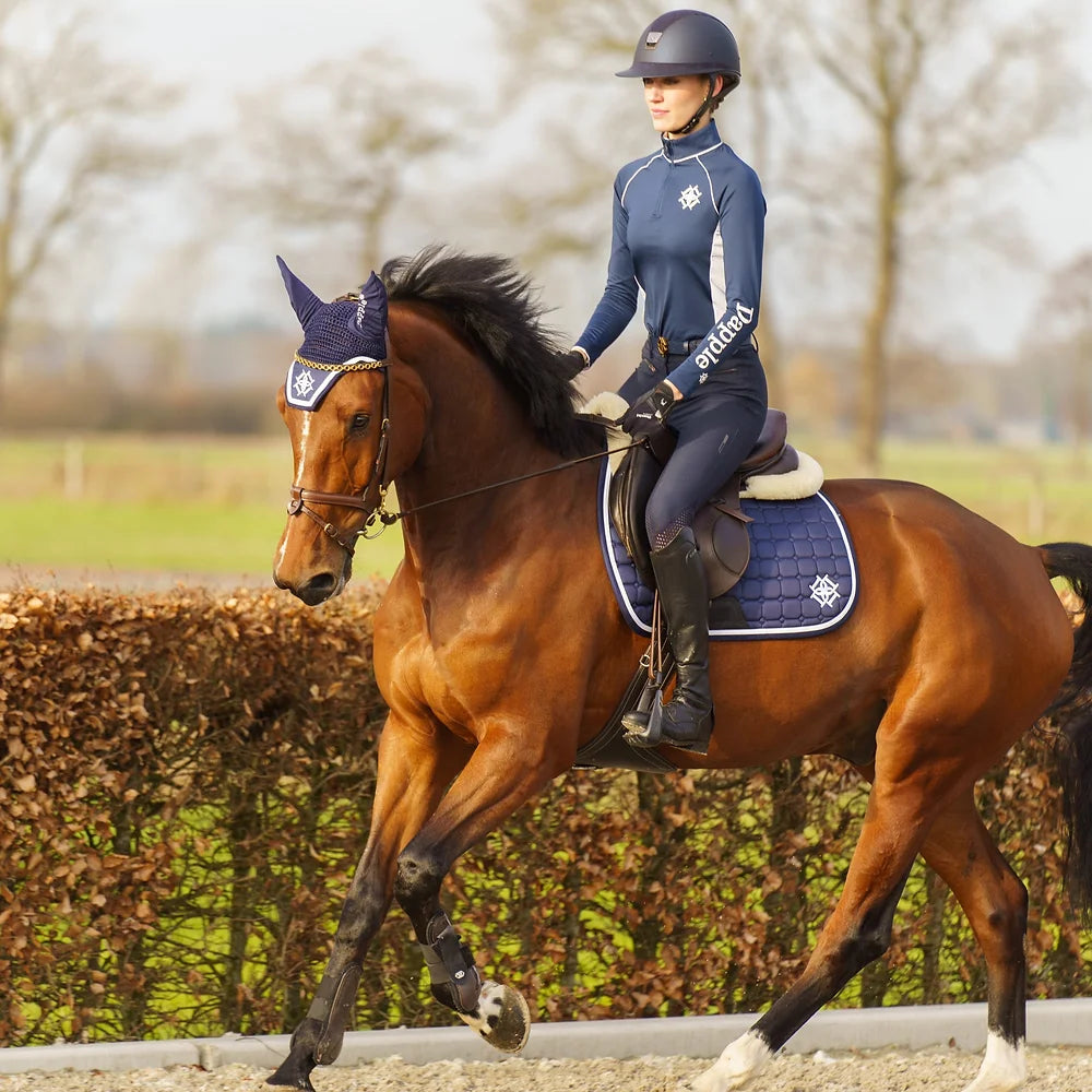 Dapple Navy & White Saddle Pad