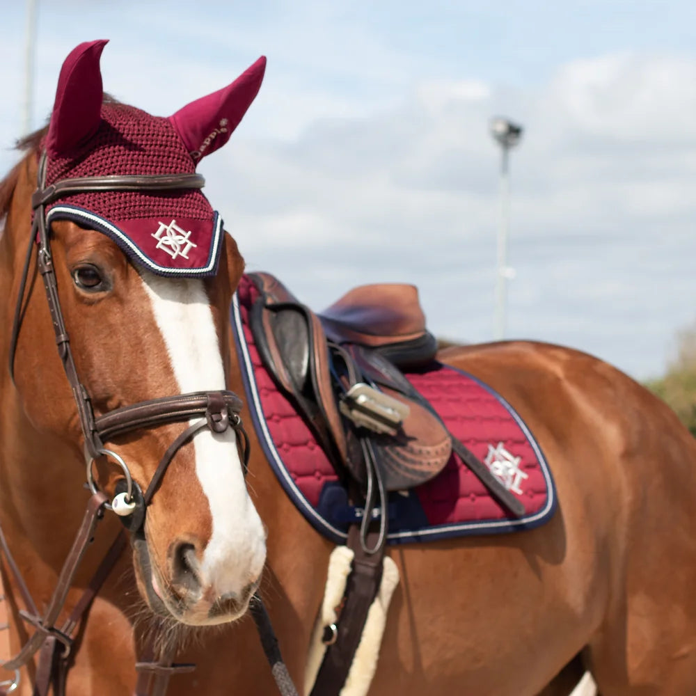 Burgundy & Navy Saddle Pad
