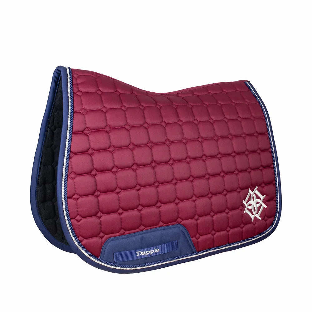 Burgundy & Navy Saddle Pad