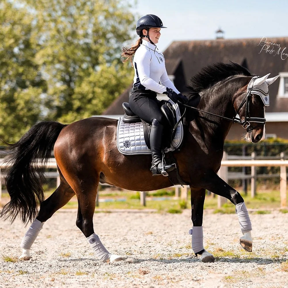 Dapple Arctic Silver Diamanté Saddle Pad