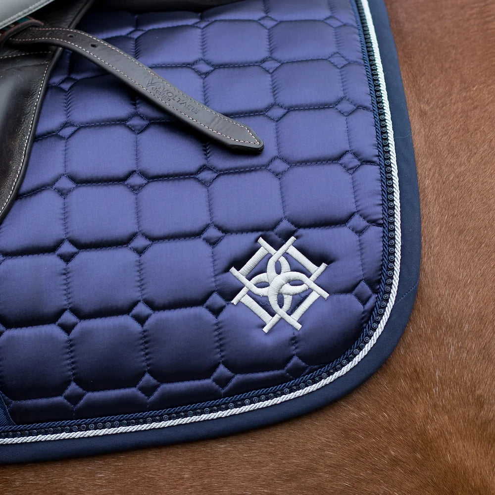 Dapple Oxford Blue Diamanté Saddle Pad