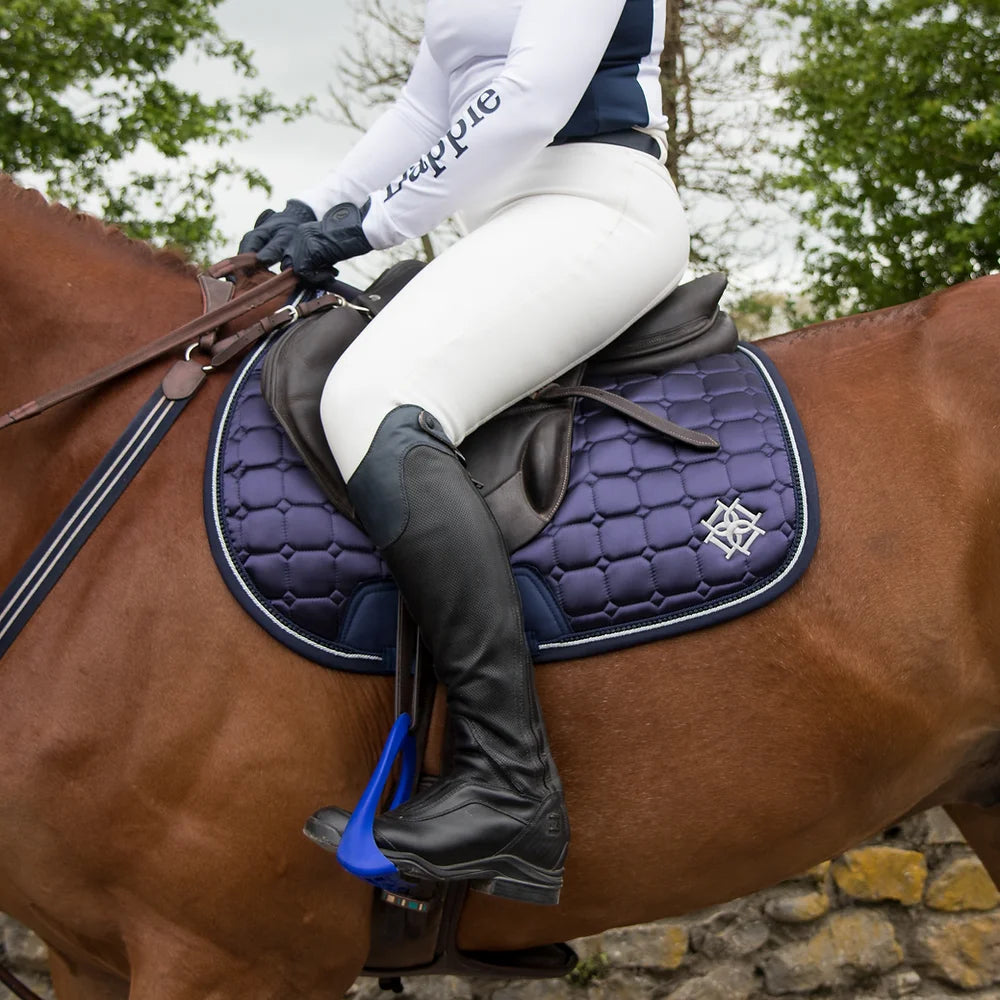 Dapple Oxford Blue Diamanté Saddle Pad