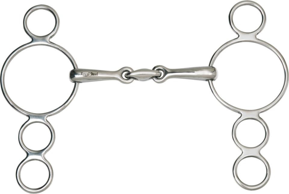 HorseGuard Wien double jointed 3-ring bit 14 mm, L135mm