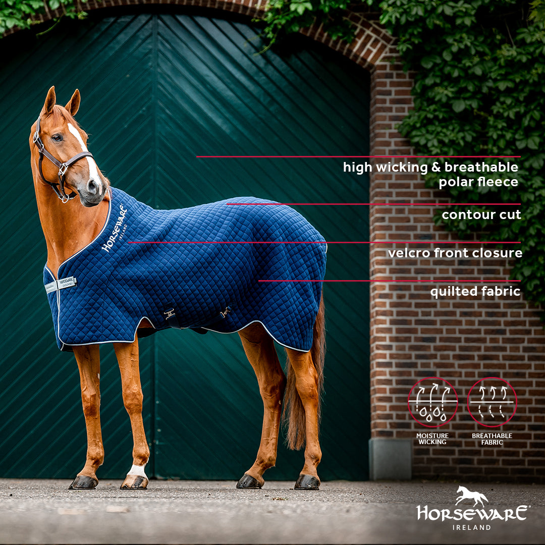 Horseware® Autumn Cooler (50g Light), Navy/Navy & Silver, 155 cm