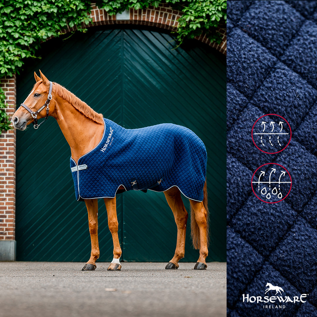 Horseware® Autumn Cooler (50g Light), Navy/Navy & Silver, 155 cm