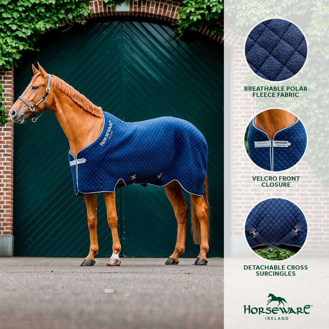 Horseware® Autumn Cooler (50g Light), Navy/Navy & Silver, 155 cm