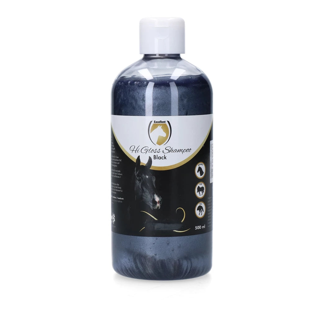 Excellent Hi Gloss Shampoo, white or black horses, 500 ml