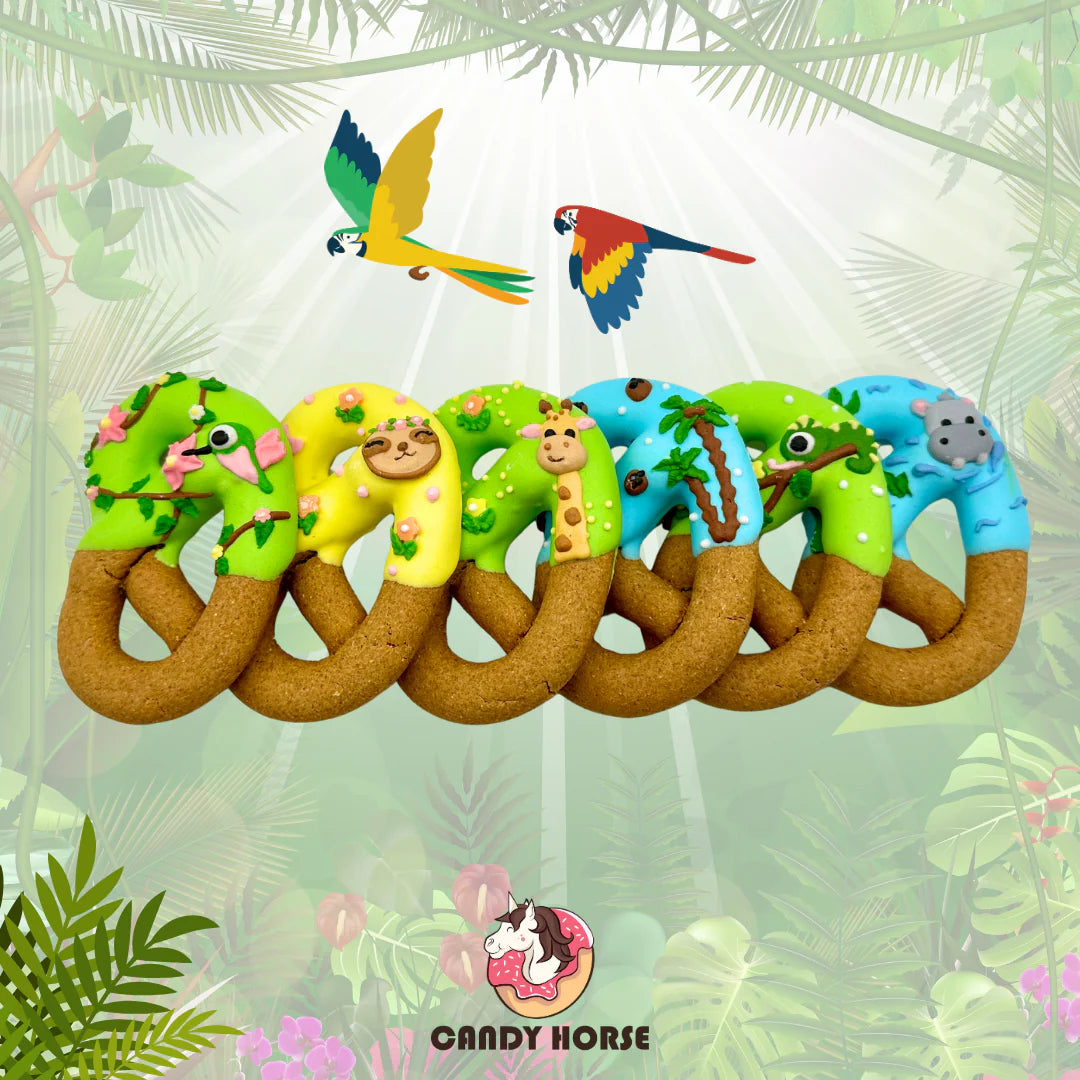 CANDY HORSE PRETZELS WITH ICING, JUNGLE COLLECTION
