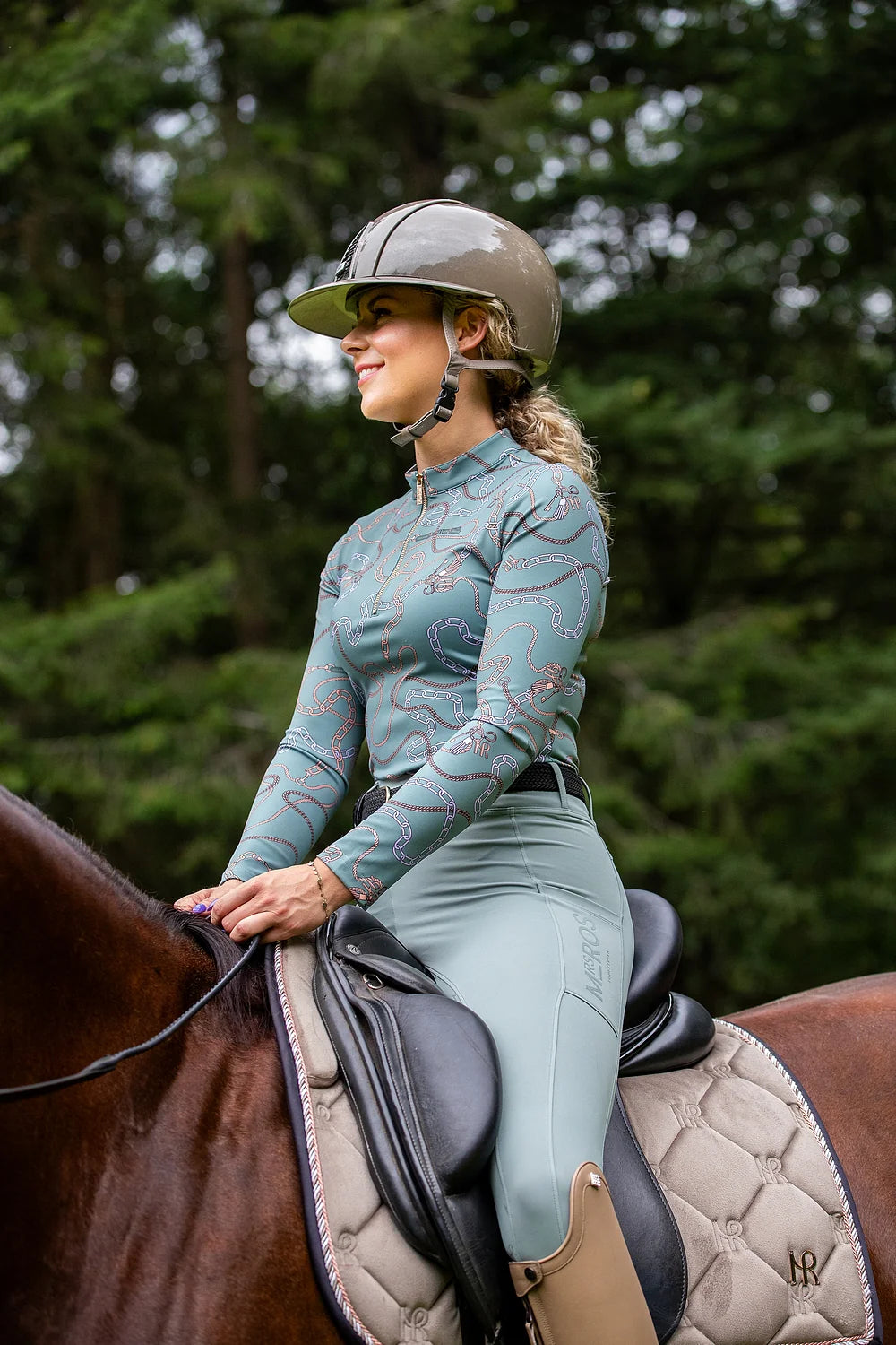 CHARMER DRESSAGE SADDLE PAD, TAUPE VELVET, FULL