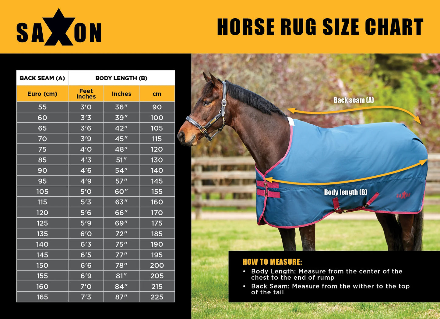 SAXON 600D PONY COMBO NECK MEDIUM, 180g, RHINO PRINT