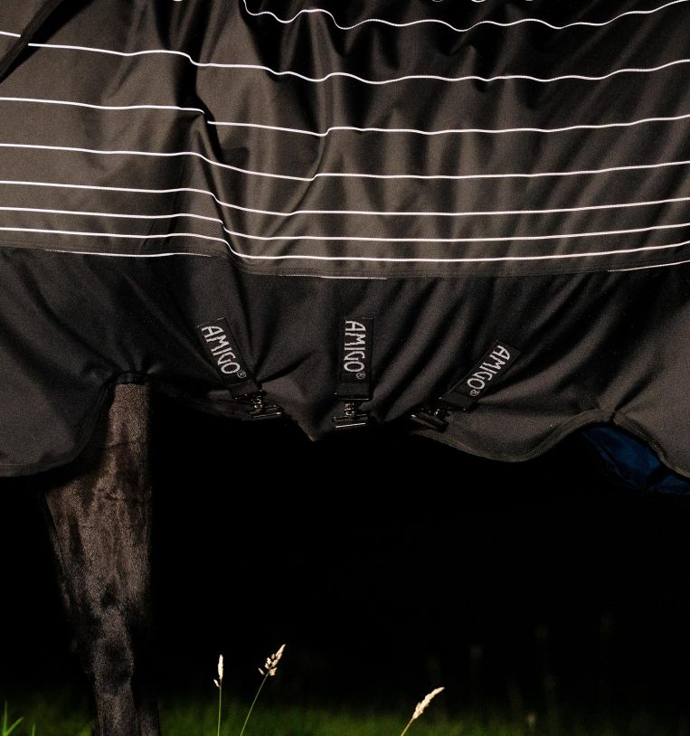 Amigo 1200D FieldSafe Reflectech plus Turnout 100g, 155cm (6'9")