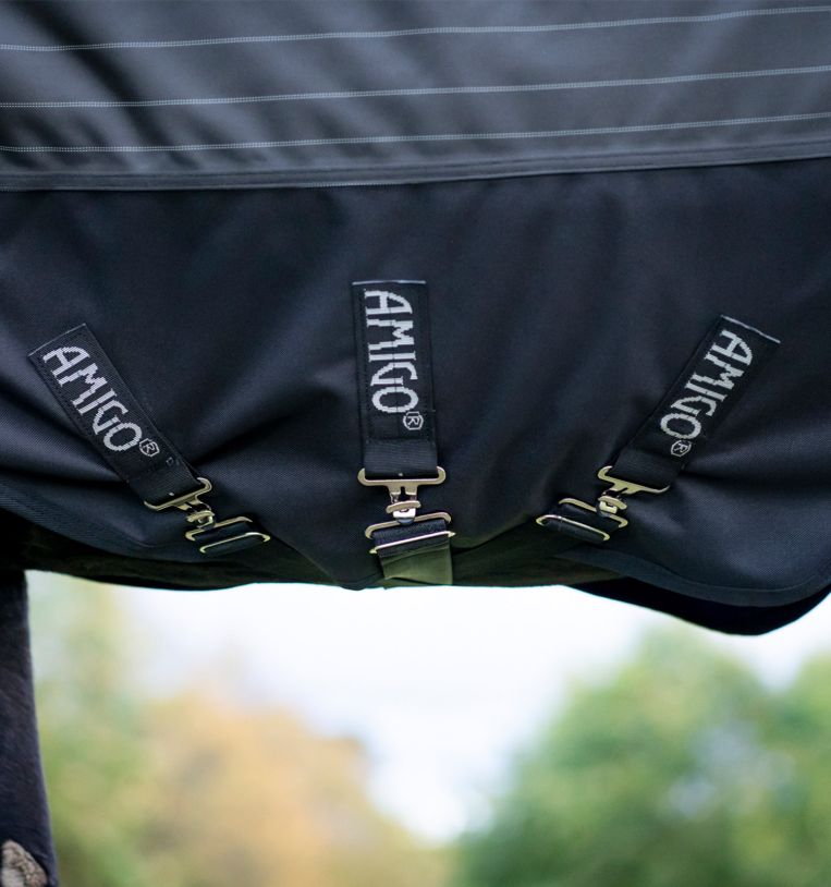Amigo 1200D FieldSafe Reflectech plus Turnout 100g, 155cm (6'9")