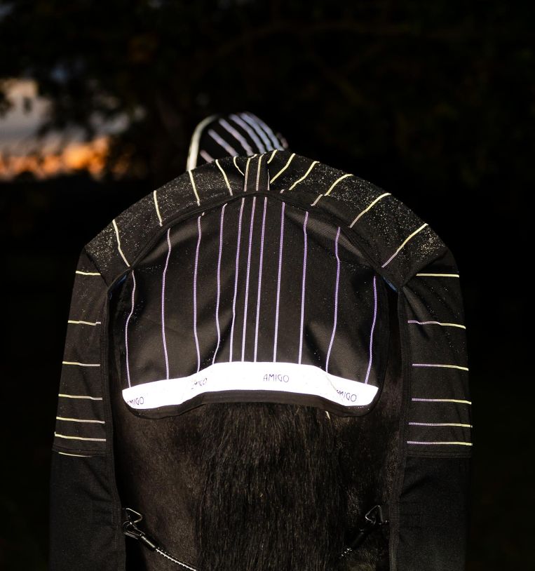 Amigo 1200D FieldSafe Reflectech plus Turnout 100g, 155cm (6'9")
