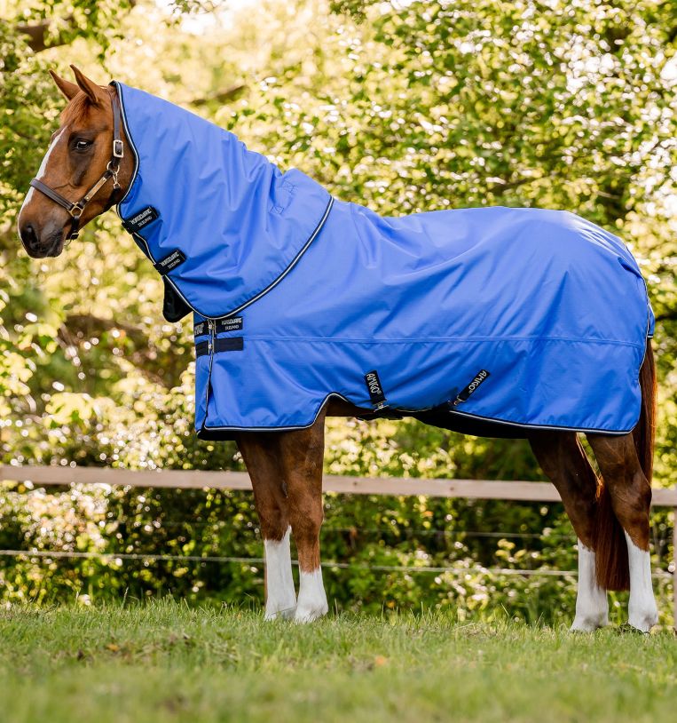 Amigo® Hero Ripstop Plus Turnout, 100g Light, Blue/Navy&Grey, 125 cm, 130 cm