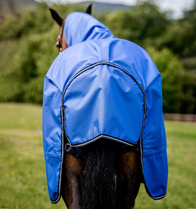 Amigo® Hero Ripstop Plus Turnout, 100g Light, Blue/Navy&Grey, 125 cm, 130 cm