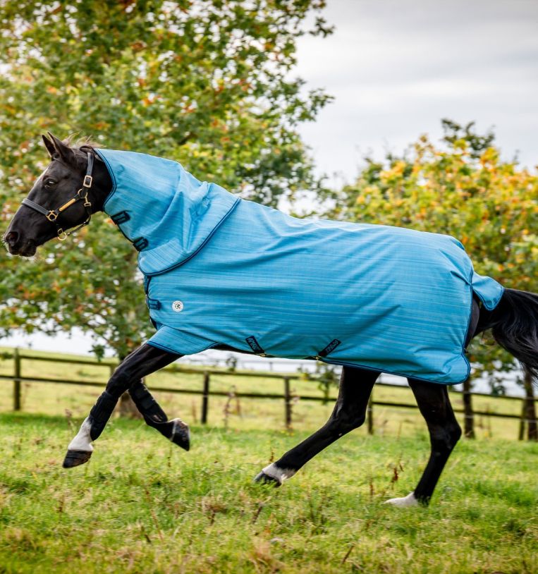Amigo® Hero 900 Revive Plus Turnout, 50g Light, Ocean Blue/Navy & Electric Blue, 145 cm, 160 cm