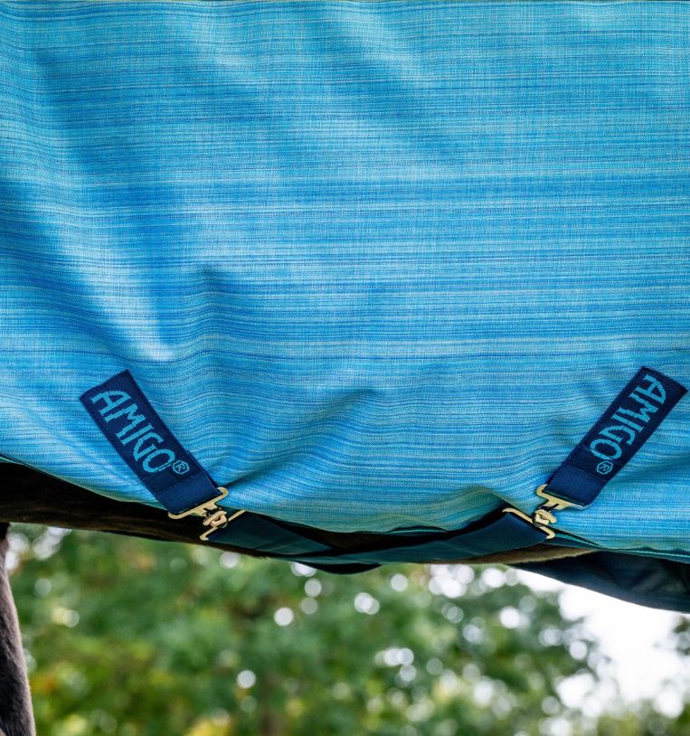Amigo® Hero 900 Revive Plus Turnout, 50g Light, Ocean Blue/Navy & Electric Blue, 145 cm, 160 cm