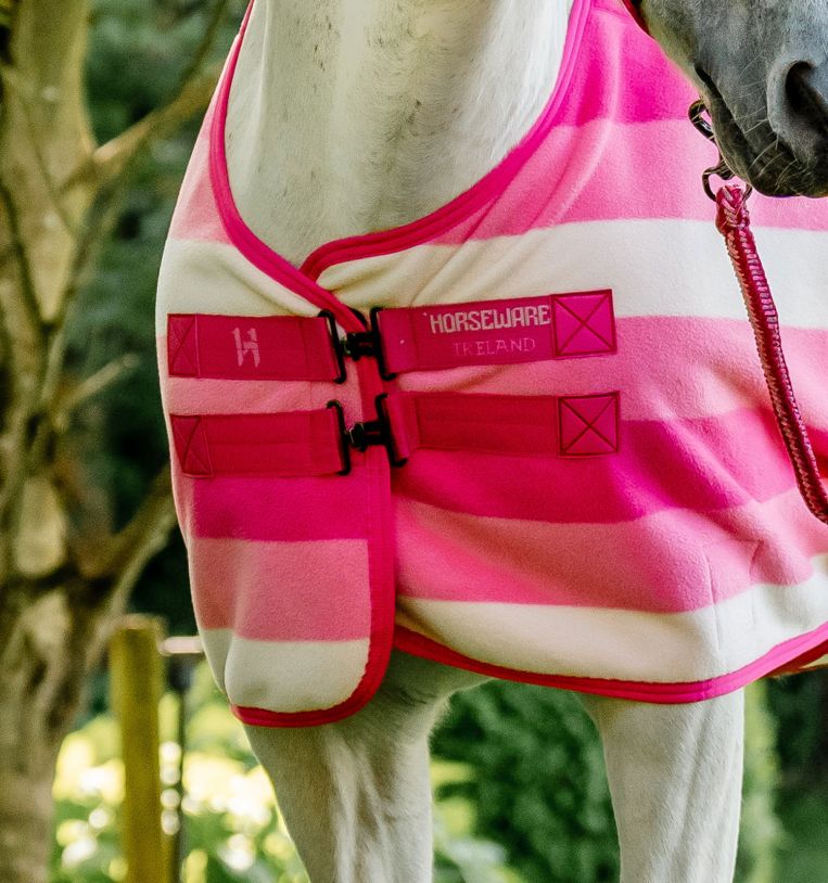 Horseware Newmarket Fleece Cooler, Witney Pink, 165cm (7'3")