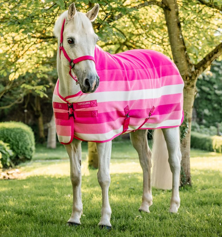 Horseware Newmarket Fleece Cooler, Witney Pink, 165cm (7'3")