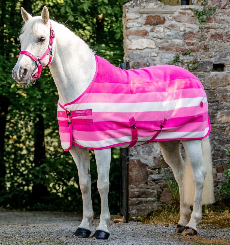 Horseware Newmarket Fleece Cooler, Witney Pink, 165cm (7'3")