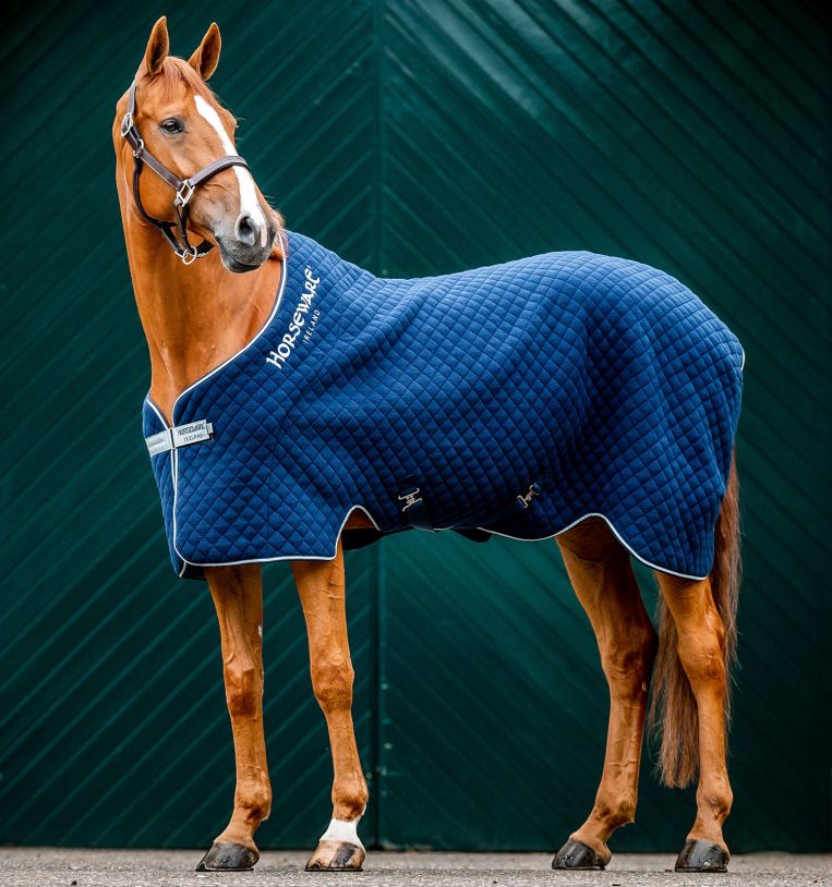 Horseware® Autumn Cooler (50g Light), Navy/Navy & Silver, 155 cm
