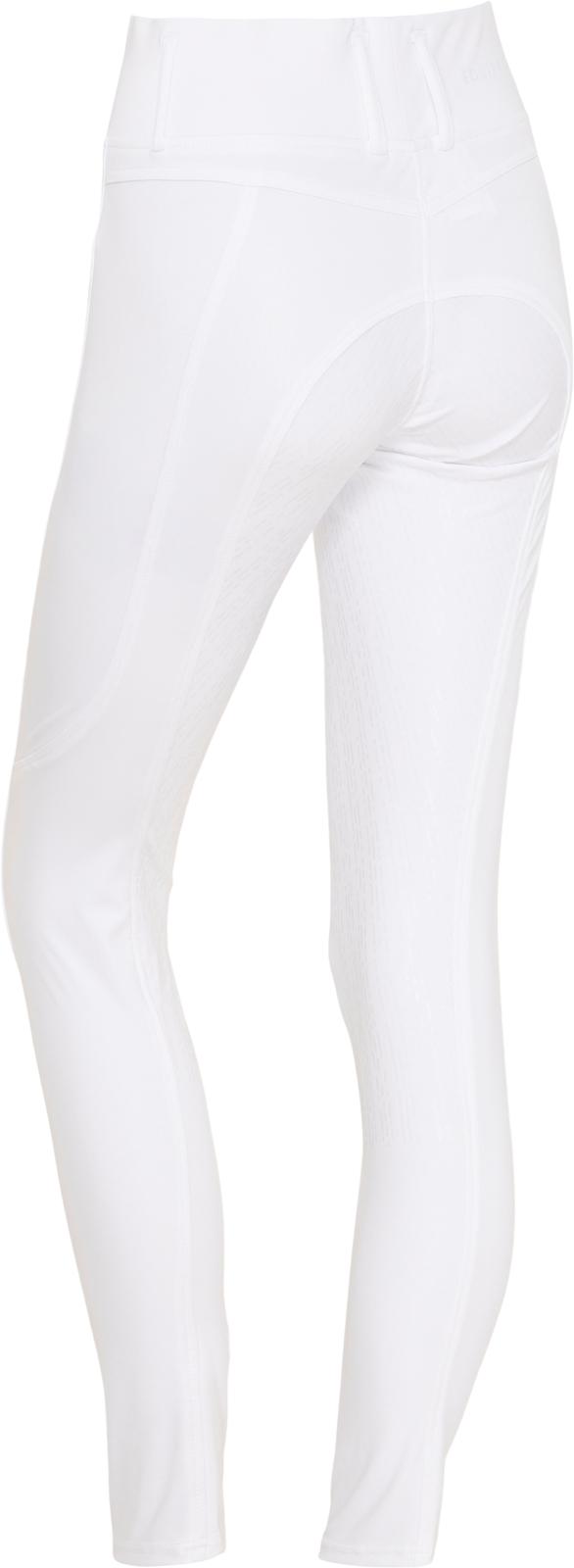 Equipage Kalea riding tights with full grip, white