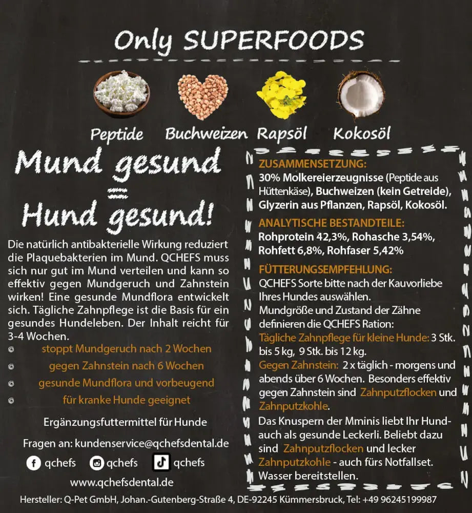 QCHEFS Dog Treat for Small Breeds Mminis 65 g