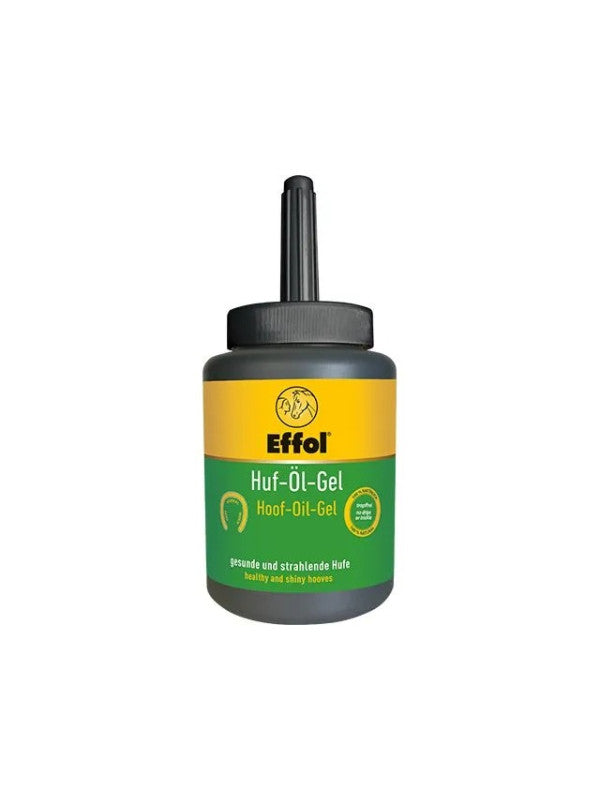 EFFOL HOOF-OIL-GEL WITH BRUSH, BLACK, 475 ML