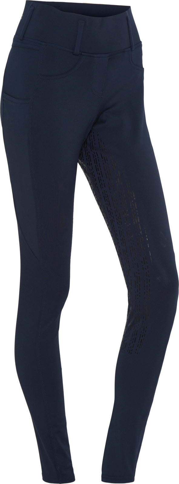 Equipage Kalea riding tights with full grip, blue, Navy, L